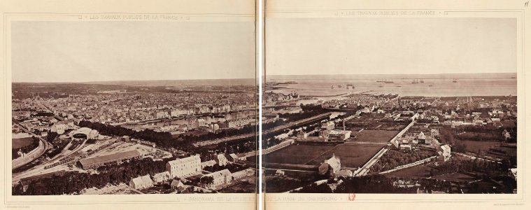 Panorama de la ville et de la rade de Cherbourg - Les Travaux Publics de la France