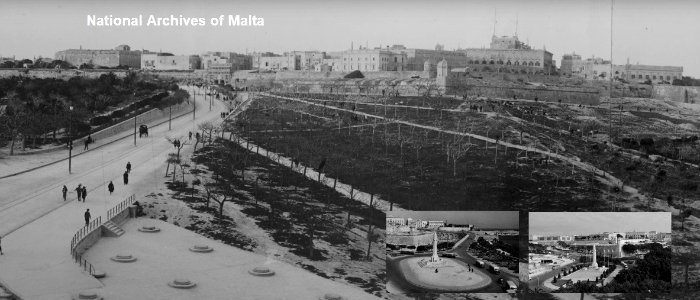 Panorama of Valletta from Floriana, ca. 1924