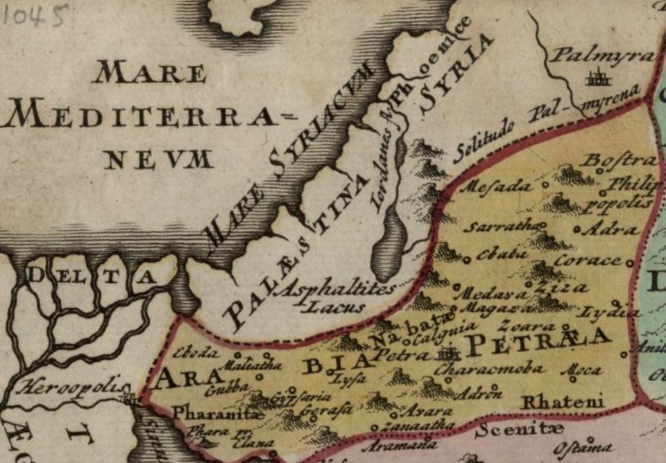 Palestine 1720, from Arabiae Veteris Typus by Christoph Weigel (1654-1725)