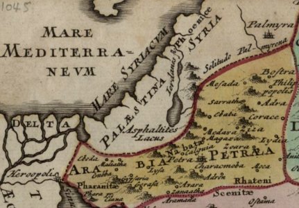 Palestine 1720, from Arabiae Veteris Typus by Christoph Weigel (1654-1725)