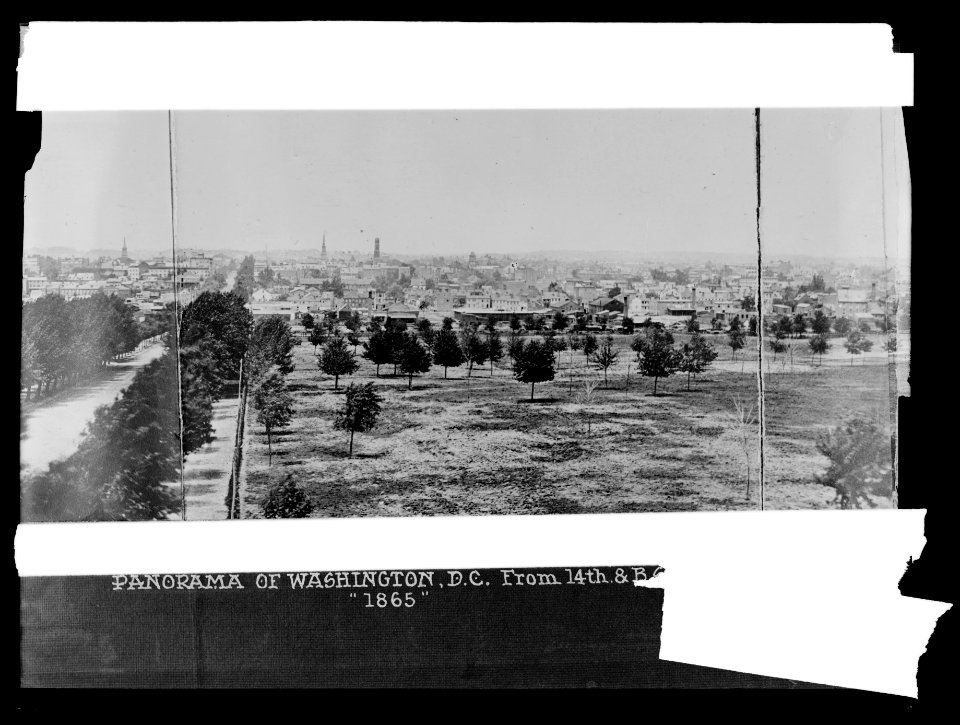 Panorama of Washington, D.C. from 14th & B, (Washington, D.C.), 1865 LCCN2016852494