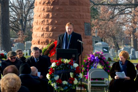 Pan Am Flight 103 Memorial Ceremony - head of the Flight 103 Memorial Committee delivers speech (15887415459)