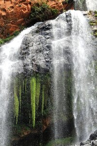 Waterfall rockery gray waterfall photo