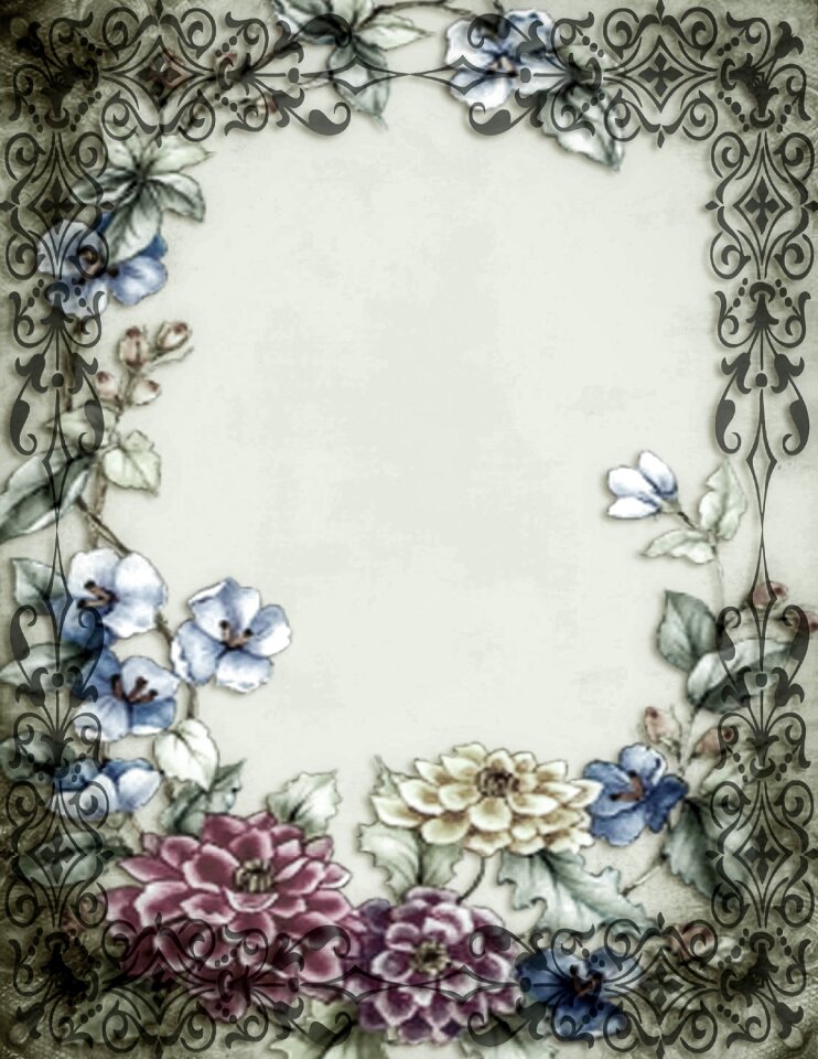 Stationery invitation shabby