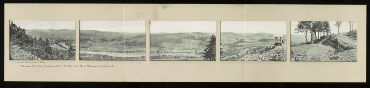 Panorama view from Inspiration Point, Du Bois Drive, Mount Manotonome, Hallstead, Pa. LCCN2013646260