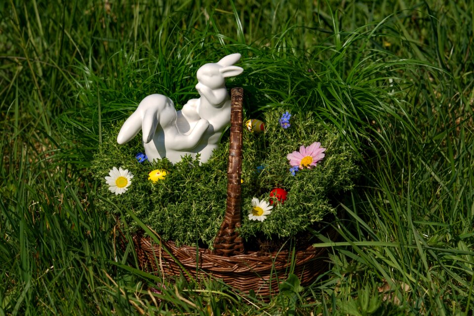 Mother and child play easter eggs
