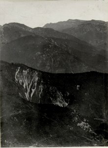 Panorama gegen Valsugana östlich Borgo. Standpunkt, Monte Cola (BildID 15631218)