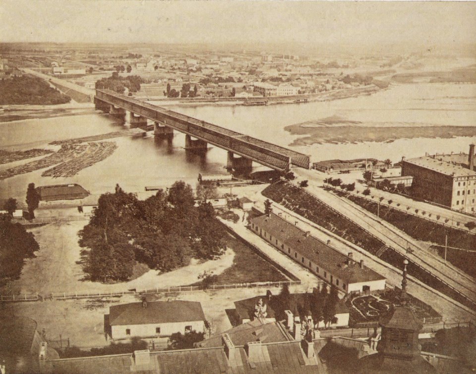 Panorama z wiezy Zamku Królewskiego Konrad Brandel 1873