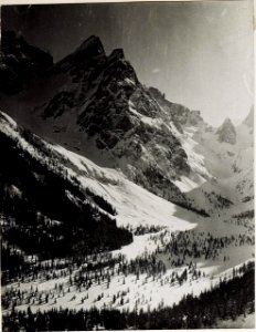 Panorama, Blick vom Artillerie - Beobachterstand auf Altstein. Fischleintal, Rotwand, Santinella, Santinellascharte (feindliche Stellung), Elfer (feindlich), eigene Stellung auf Elferscharte, Az-Alm ( (BildID 15578675)