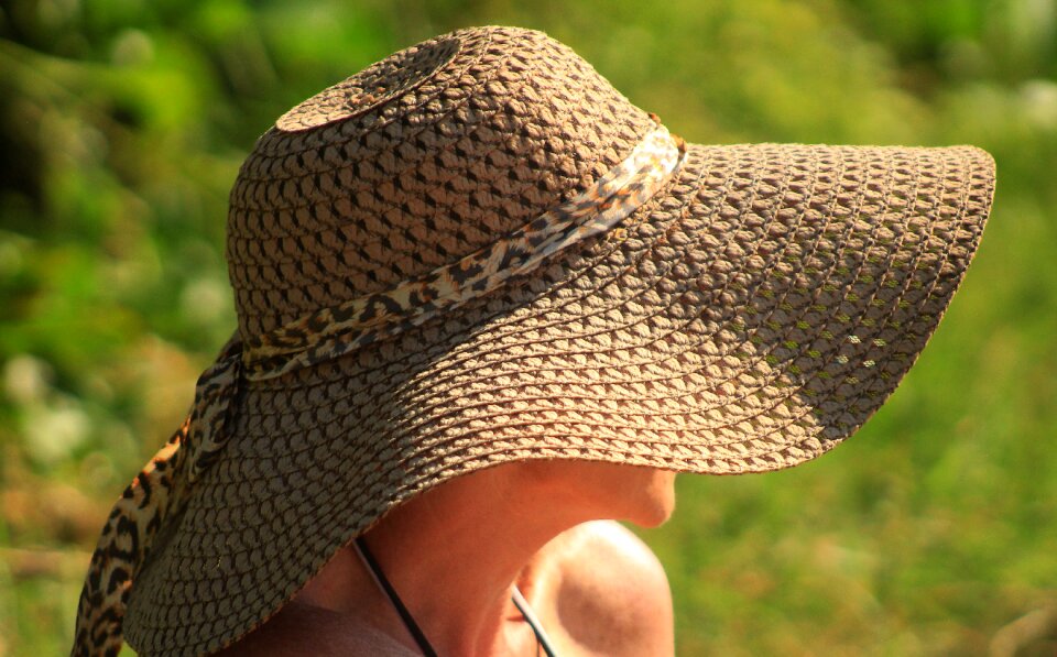 Woman in hat lady brown lady