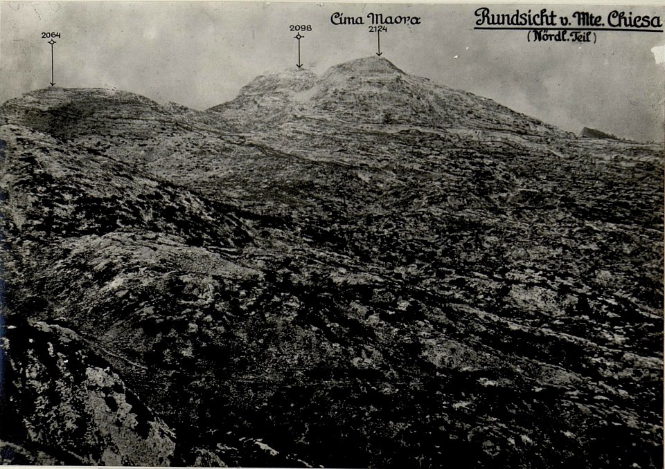 Panorama, Mte.Chiesa, nördlicher Teil (2. Teilbild zu WK1 ALB082 24355a) (BildID 15630615)