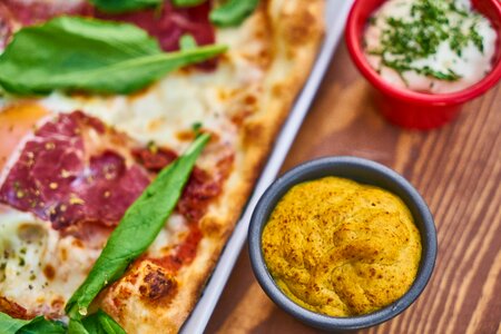 Bacon dough tomato