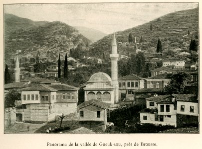 Panorama de la vallée de Gueuk- Sou, près de Brousse - Barth Hermann - 1913
