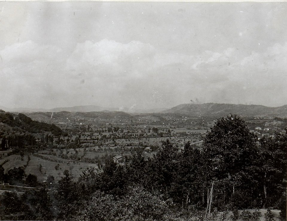 Panorama von Gradiscutta bis Prvacina im feindl.Art.Feuer. (BildID 15602367)