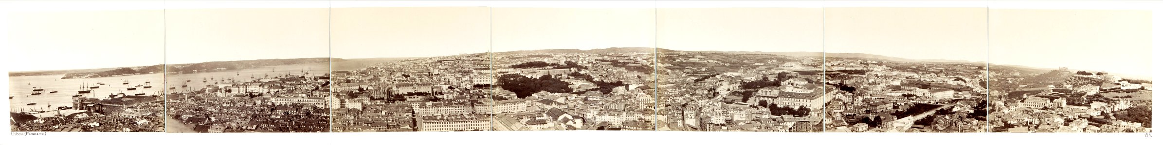 Panoramafotografi över Lissabon - Hallwylska museet - 107287