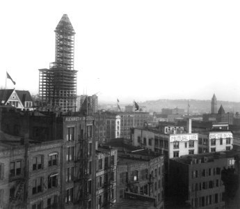Panoramic view of Seattle from the Post St power house, Feb 23, 1913 (CURTIS 2086) photo