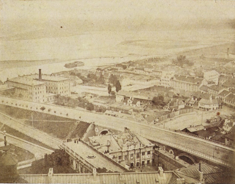 Panorama z wiezy Zamku Królewskiego Konrad Brandel 1873a