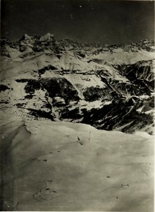 Panoramaaufnahme Standpunkt Mezzodikreuz, Col di Lana-Gebiet. (3. Teilbild zu WK1 ALB14 03935a) (BildID 15418714)