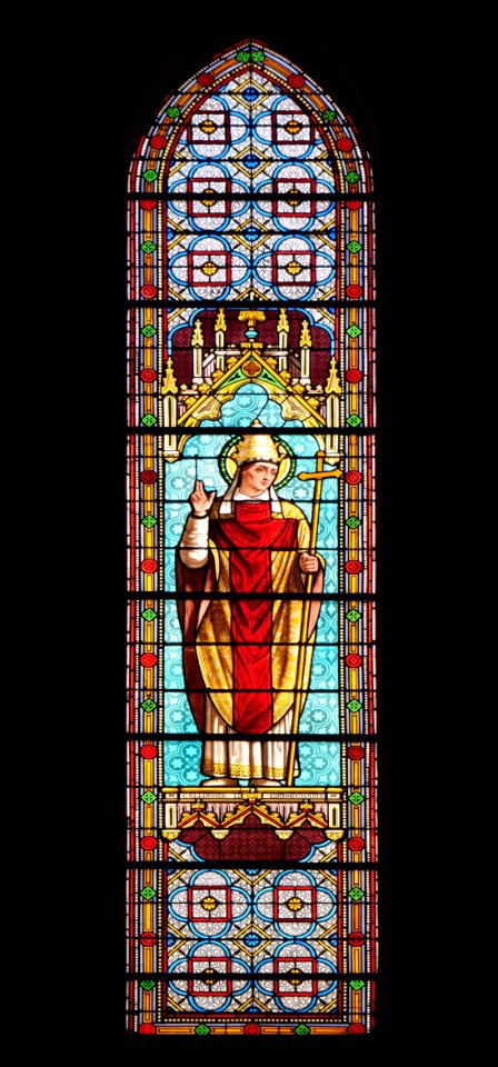Pape Calixte II, vitrail, Saint-Antoine l'Abbaye