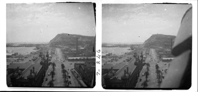 Panoràmica de Barcelona des del monument a Colom