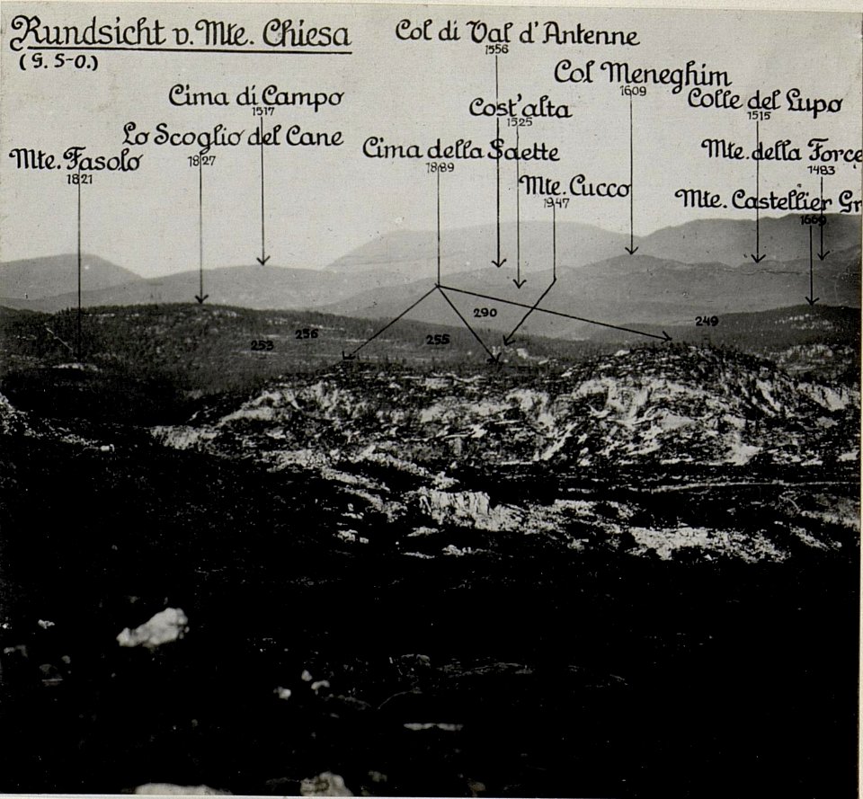 Panorama, Mte.Chiesa. (1. Teilbild = WK1 ALB082 24357a) (BildID 15630650)