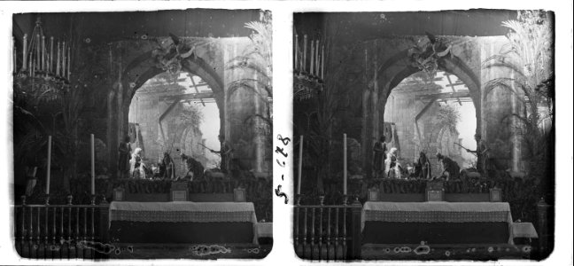 Panoràmica del Naixement de l'església de Sant Francesc a Barcelona