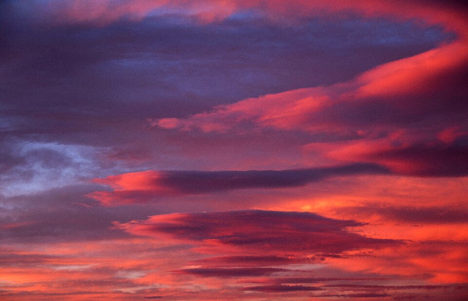 Clouds sky red