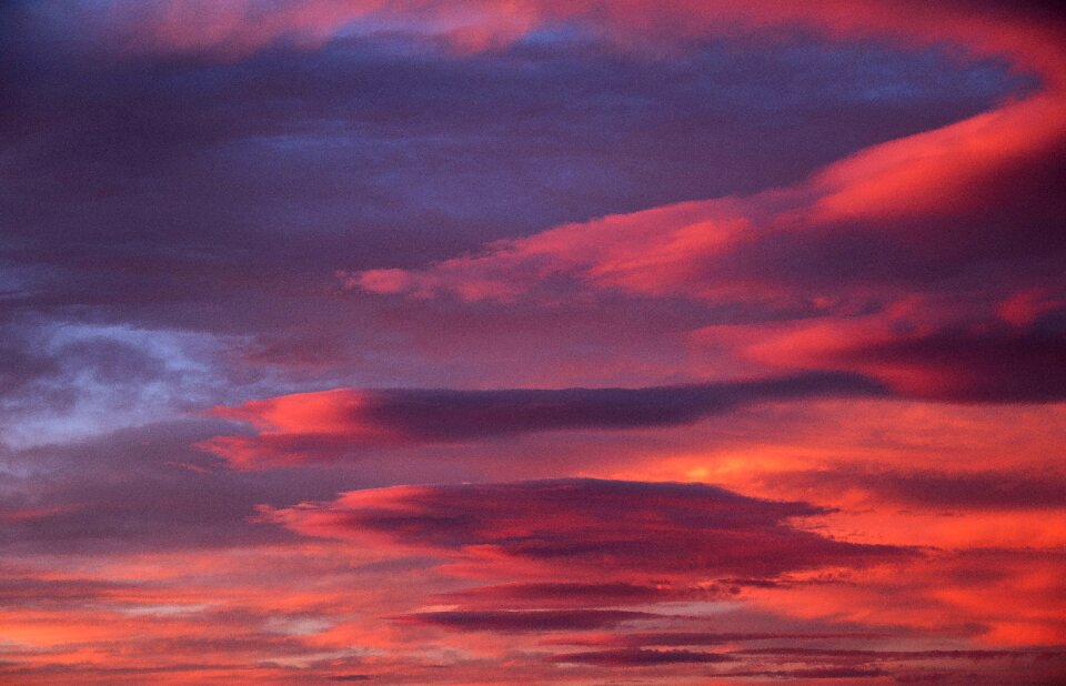 Clouds sky red photo