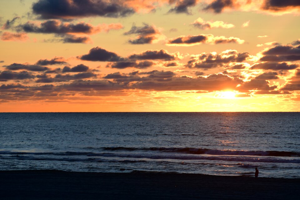 Sun evening colorful sunset photo