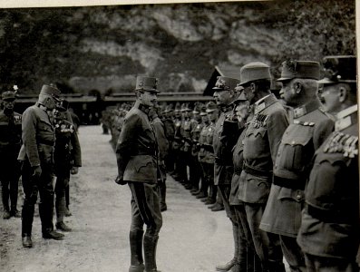Parade des Infanterieregiments No. 59 vor Kaiser Karl in Trient (BildID 15628767)