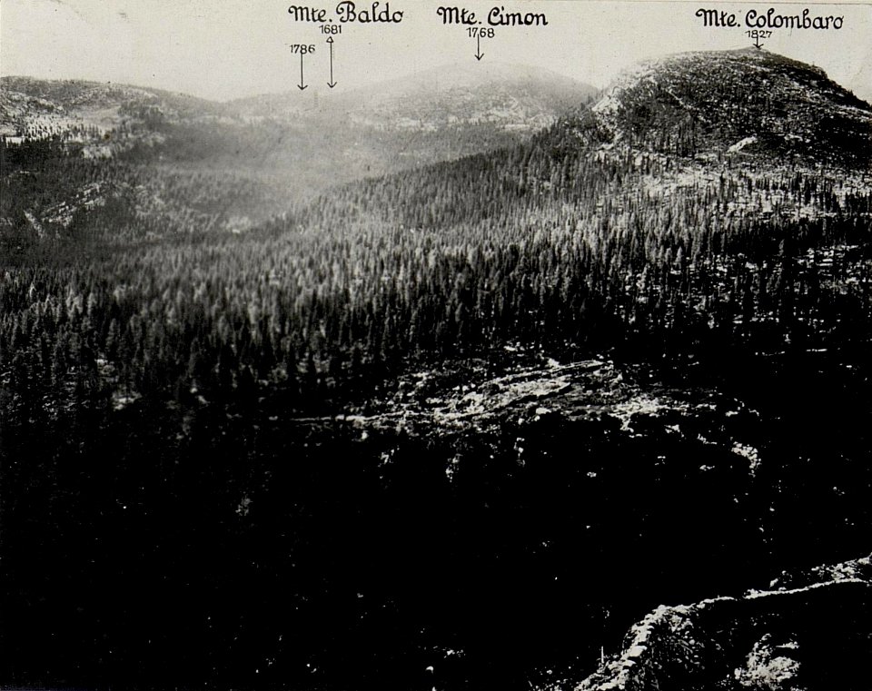 Panorama, J.Ghernari di Bosco secco (False Roccolo.) (5. Teilbild zu WK1 ALB082 24358a). (BildID 15630699)