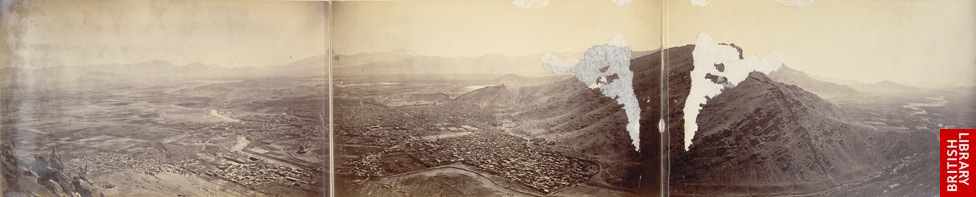 Panoramic view of Kabul City in 1879-80