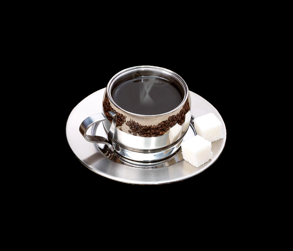 Metal coffee beans mirroring