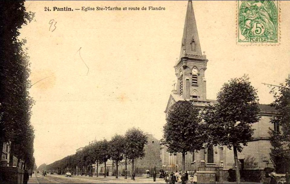 Pantin.Avenue Jean-Jaures.Eglise Sainte-Marthe