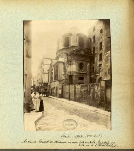 Paris (1908), Ancienne Faculté de Médecine au coin de la Rue de la Bûcherie et de la Rue de l'Hôtel Colbert - INHA