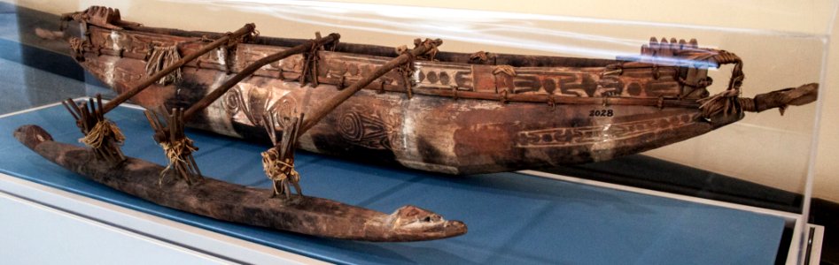 Papua New Guinea, boat with an outrigger, model in the Vatican Museums