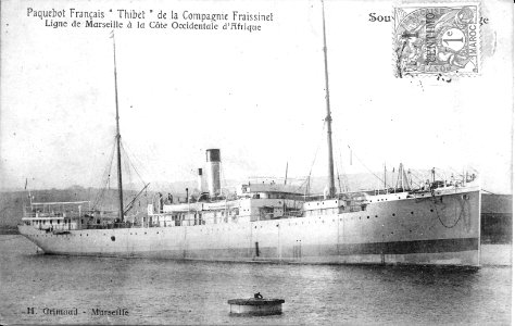 Paquebot français Thibet de la compagnie Fraissinet