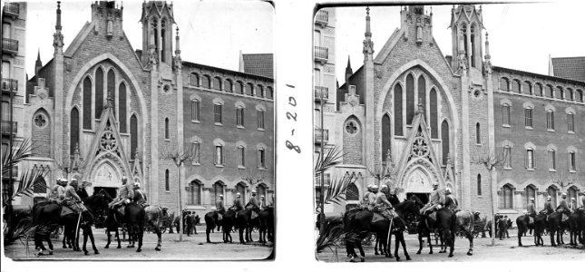 Parada al barri de Gràcia de Barcelona