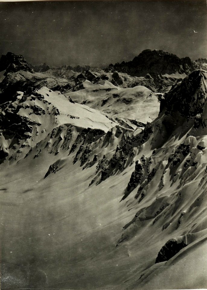 Panoramaaufnahme Standpunkt Mezzodikreuz, Col di Lana-Gebiet. (6.Teilbild zu WK1 ALB14 03935a) (BildID 15418735)