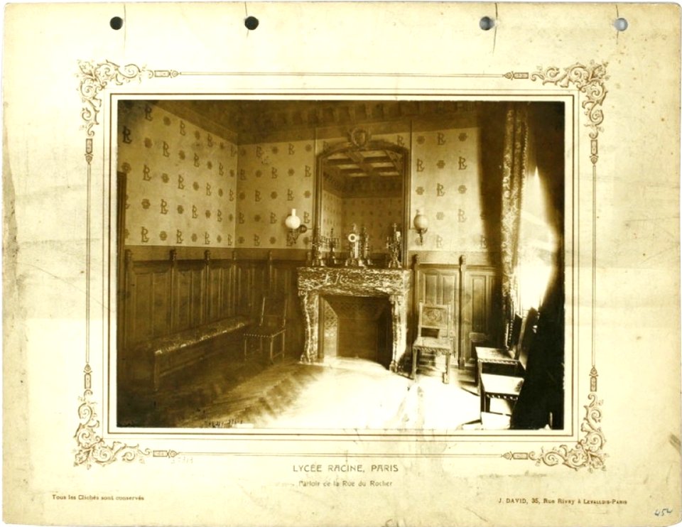 Paris, lycée Racine, parloir de la rue du Rocher (J David)