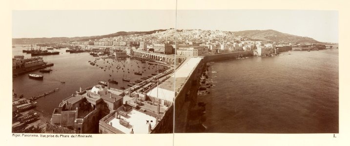 Panoramafoto från Alger. Utsikt från fyren The Admiralty - Hallwylska museet - 107922
