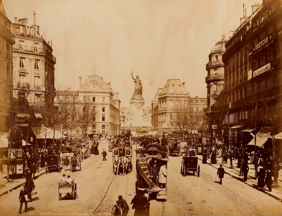 Paris, Place de la République by Neurdein, c1885-90