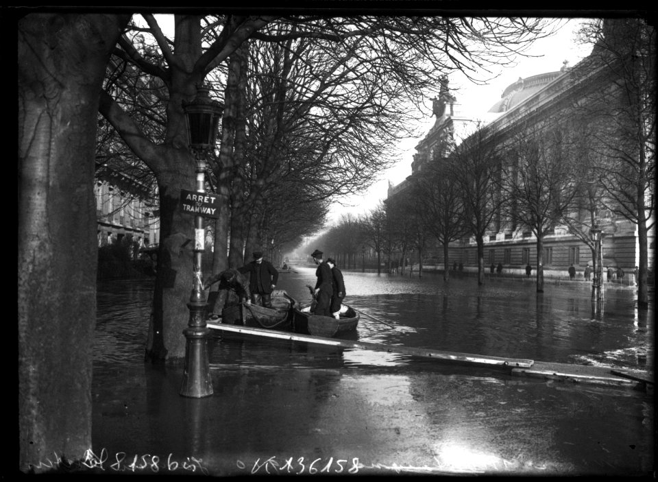 Paris 1910 Inondation avenue d'Antin