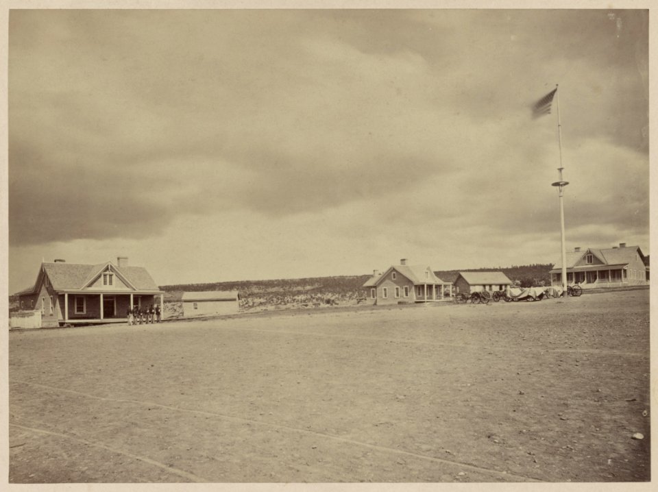 Parade ground at Fort Wingate, 1873 - T. H. O'Sullivan, phot. LCCN2007684835