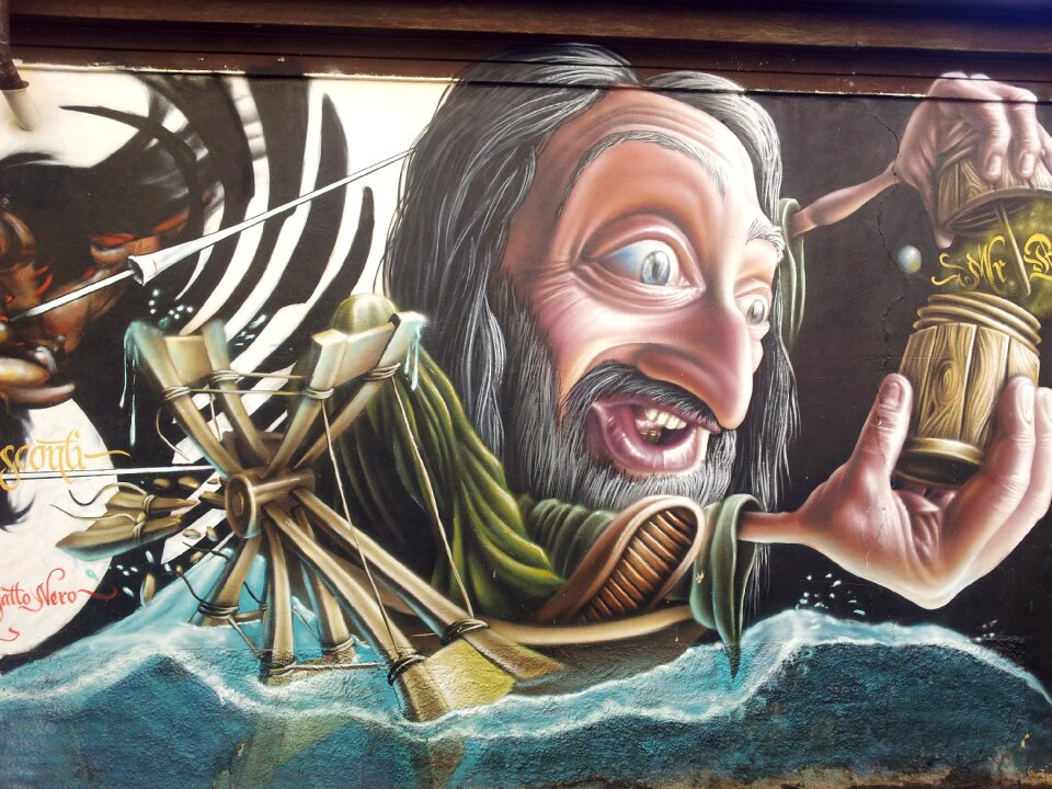 Mural painting graffiti
