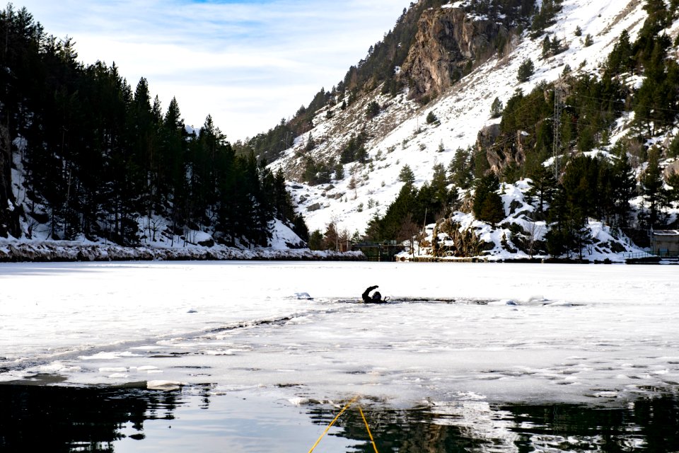 Panticosa (Spain) annual bi-lateral altitude and ice dive training in the Pyrenees Mountains with dives from the Spanish Navy Center for Diving (Centro de Buceo de la Armada, CBA) Feb 3, 2020 (200203-N-CE622-0773)