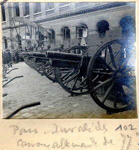 Paris. Invalides. Canons allemands - Fonds Berthelé - 49Fi1872-102