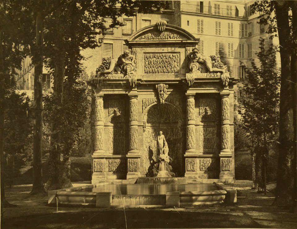 Paris. Médicis Fountain, Gardens of the Palais du Luxembourg, 1857