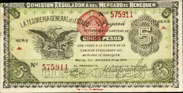 Papel moneda del Mercado de Henequén