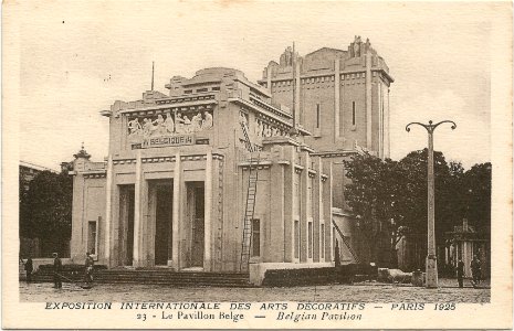 Paris-FR-75-Expo 1925 Arts décoratifs-pavillon de la Belgique photo